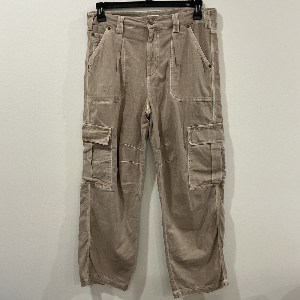 Billabong Walk Along Cargo Pants Cobblestone Brown Womens Sz 30 Utility